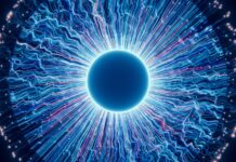 디지털 시대, 눈 건강 지키는 스마트한 습관 A close up of a blue eyeball in the dark